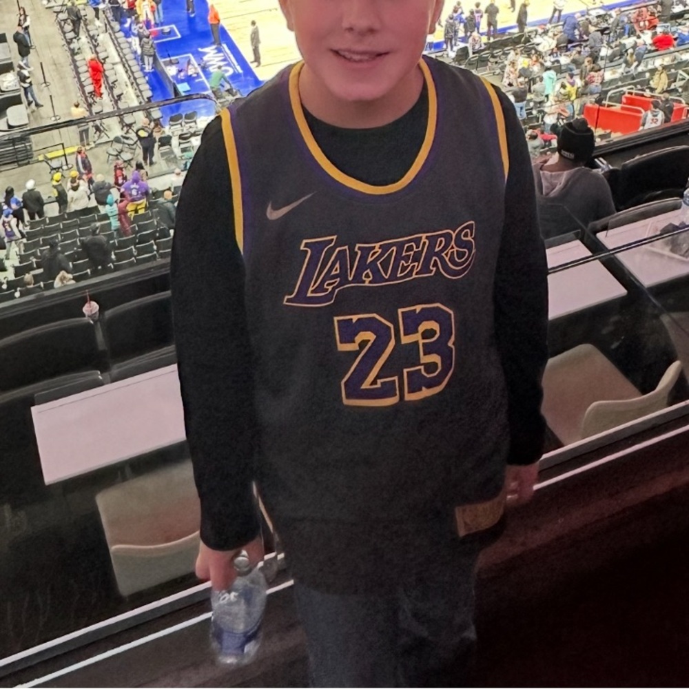 Youth LA Lakers LeBron James Nike Graphite 2020/21 Swingman - Earned Edition